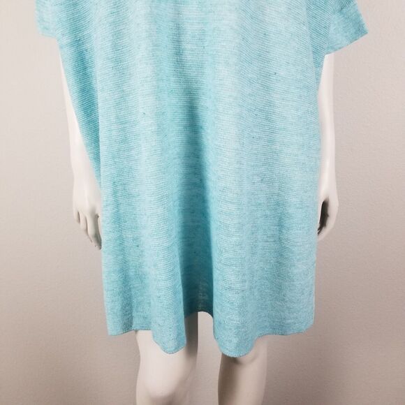 Eileen Fisher Light Blue Lagenlook Organic Linen Melange Pullover Tunic Size S/M - Picture 4 of 15